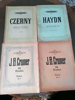 Oude partituren piano Czerny - Cramer - Haydn, Muziek en Instrumenten, Bladmuziek, Ophalen of Verzenden