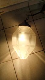 Art Deco hallamp gesatineerd glas, Antiek en Kunst, Ophalen of Verzenden