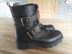 Bottines 5th Avenue zwart Biker boots maat 40, Zwart, Lage of Enkellaarzen, Ophalen of Verzenden, Zo goed als nieuw