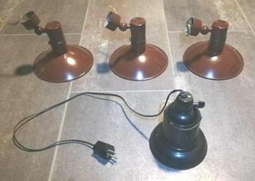 Antieke lampen/spots (samen 35€)  beschikbaar voor biedingen