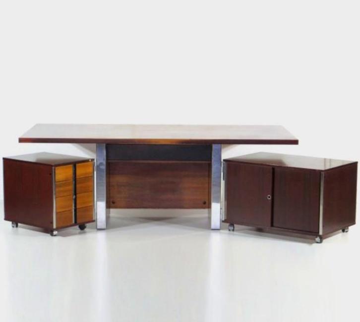 Vintage Executive Writing desk, Antiek en Kunst, Antiek | Meubels | Tafels, Ophalen of Verzenden