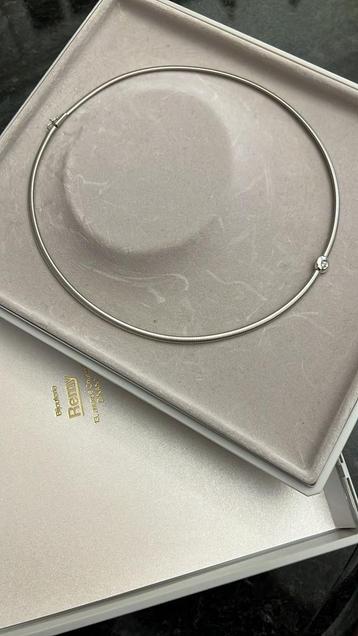Gouden ketting collier witgoud 18 karaat, Enlèvement, Or