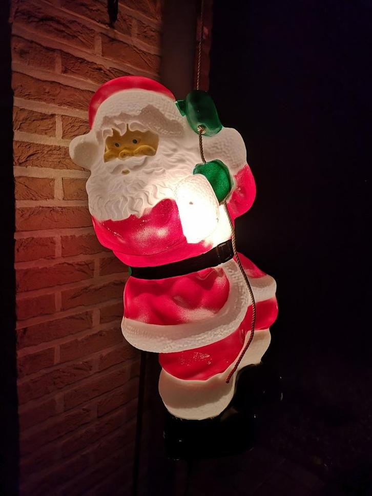 Papa Noël suspendu et lumineux, Hobby en Vrije tijd, Feestartikelen, Gebruikt, Versiering, Ophalen