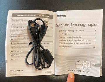 Câble pour appareils photo Nikon + manuel, 10€ beschikbaar voor biedingen
