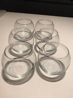 Ronde vaasjes, Huis en Inrichting, Woonaccessoires | Vazen, Overige kleuren, Ophalen of Verzenden, Minder dan 50 cm, Glas