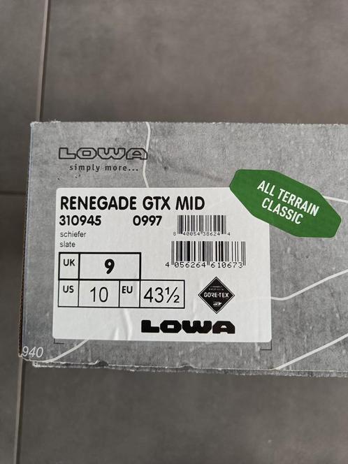 Lowa Renegade GTX MID maat 43 1/2 Bruin, Vêtements | Hommes, Chaussures, Comme neuf, Brun, Enlèvement