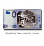 0 Euro Souvenir Biljet Nikola Tesla Elektriciteit, Postzegels en Munten, Bankbiljetten | Europa | Eurobiljetten, Ophalen of Verzenden