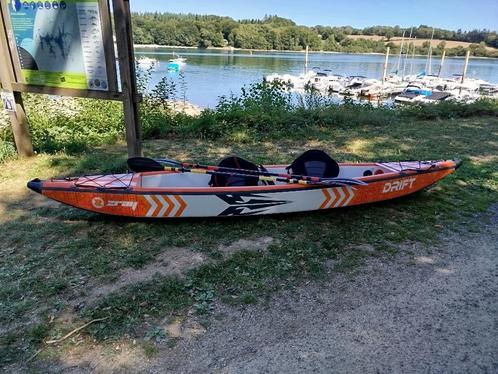 Echange kayak 2 places contre kayak 1 place, Watersport en Boten, Kano's, Gebruikt, Kajak, Twee personen, Opblaasbaar, Met peddels