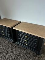 2 prachtige landelijke nachtkastjes, Huis en Inrichting, Minder dan 45 cm, Ophalen of Verzenden, Zo goed als nieuw, Minder dan 55 cm