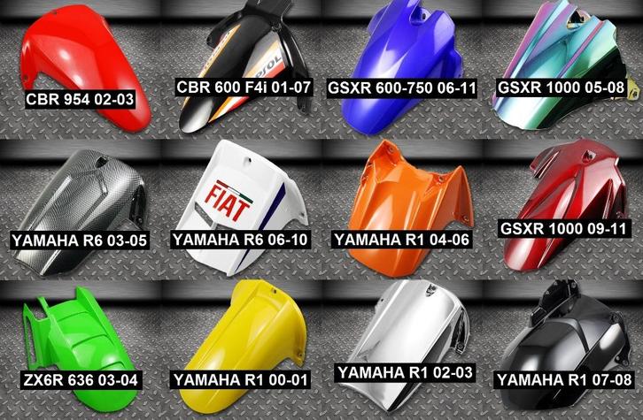 Geverfde achterspatbord wielknuffelaar voor motorfietsen, Motoren, Onderdelen | Merk-onafhankelijk, Nieuw, Ophalen of Verzenden