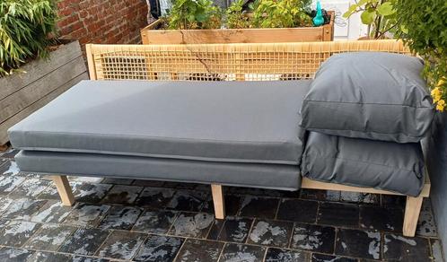 Zachtgrijs loungekussens Juntoo lichtgrijs, Tuin en Terras, Tuinmeubel-accessoires, Zo goed als nieuw, Ophalen