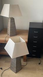 2 tafellampen, Huis en Inrichting, Ophalen, 50 tot 75 cm, Stof, Landelijk