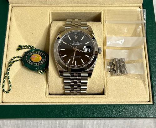 Rolex datejust 41 black / 126300 Jubileum, Handtassen en Accessoires, Horloges | Heren, Zo goed als nieuw, Polshorloge, Rolex