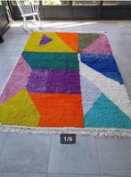 Handgemaakte kleurrijk Marokkaans tapijt in wol, Huis en Inrichting, Stoffering | Tapijten en Vloerkleden, Ophalen, Crème, 200 cm of meer