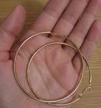 70mm 14-karaats vergulde oorringen, Handtassen en Accessoires, Oorbellen, Verzenden, Nieuw, Knopjes of Stekers, Goud