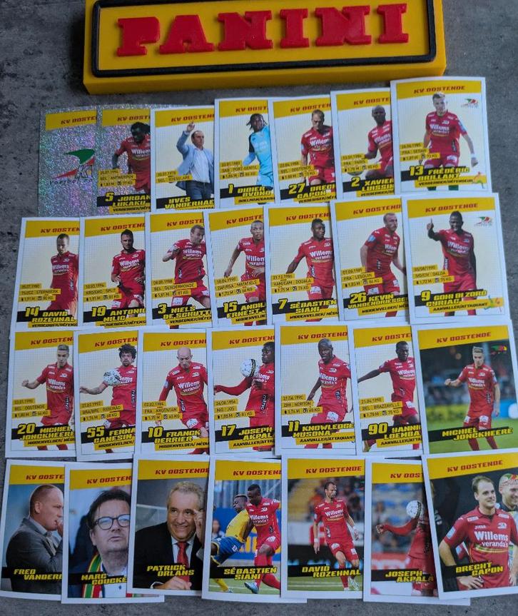 Panini FOOTBALL 2016 28 STICKERS KV OOSTENDE VOETBAL, Hobby en Vrije tijd, Stickers en Plaatjes, Nieuw, Ophalen of Verzenden