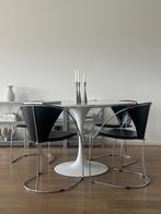 Set van 4 Italiaanse design stoelen, Arrben 1980, Huis en Inrichting, Stoelen, Ophalen, Zo goed als nieuw, Leer