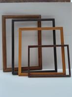 4 houten vintagelijsten., Ophalen, Gebruikt
