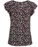 Top / T-shirt noir fleuri sans manches à volants, Vêtements | Femmes, Tops, Envoi, Neuf, Noir, Sans manches