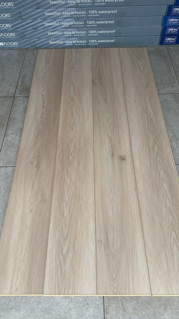 Coretec 12mm Pvc Vloer, Huis en Inrichting, Stoffering | Vloerbedekking, Nieuw, Vinyl, Wit, Crème, Beige, Overige kleuren, 75 m² of meer