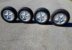 4 jantes alu avec pneus hiver pour Opel et Fiat, Ophalen, Gebruikt, 15 inch, Banden en Velgen