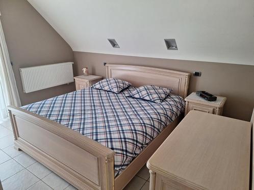 Kwaliteitsvolle slaapkamer uit massief eik ceruse., Huis en Inrichting, Slaapkamer | Complete slaapkamers, Zo goed als nieuw, Tweepersoons