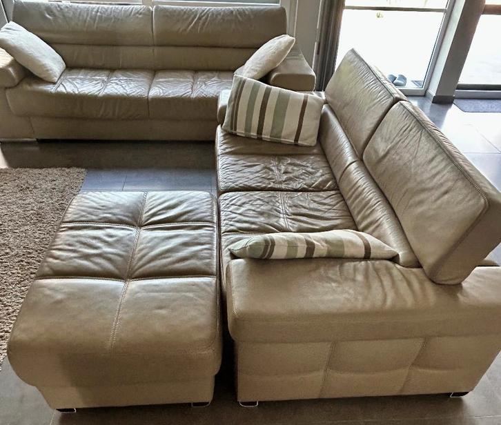 Salon te koop, Maison & Meubles, Canapés | Coins salons complets, Comme neuf, Cuir, Enlèvement