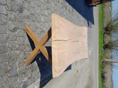 Boomstam tafel, Huis en Inrichting, Tafels | Eettafels, Zo goed als nieuw, 100 tot 150 cm, 200 cm of meer, Ophalen