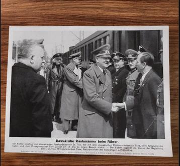 Duitse WO2 Staatsmänner beim Führer kriegsberichter foto' beschikbaar voor biedingen