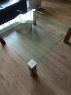 salontafel met glazen blad, Huis en Inrichting, Minder dan 50 cm, 100 tot 150 cm, 100 tot 150 cm, Gebruikt