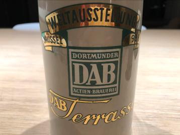 Pot à bière de l'exposition mondiale DAB 1958 à Bruxelles