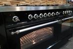 🔥Poêle de luxe Boretti 150 cm noir brillant 8 feux Frytop, Comme neuf, 5 zones de cuisson ou plus, Classe énergétique A ou plus économe