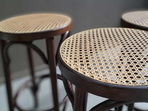 3x Thonet barkrukken, Antiek en Kunst, Antiek | Meubels | Stoelen en Sofa's, Ophalen of Verzenden