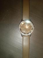 Dames horloge kaki, zilver en diamantjes, Handtassen en Accessoires, Horloges | Dames, Polshorloge, Kunststof, Zo goed als nieuw