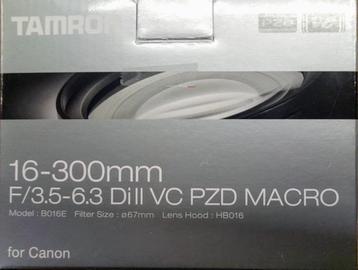 Tamron 16-300mm F/3.5-6.3 Di II VC PZD MACRO voor Canon