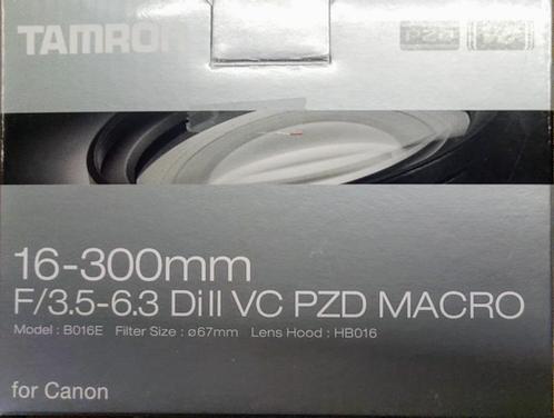 Tamron 16-300mm F/3.5-6.3 Di II VC PZD MACRO voor Canon, TV, Hi-fi & Vidéo, Appareils photo numériques, Utilisé, Reflex miroir