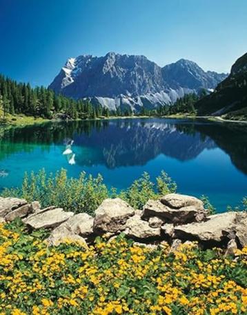 Puzzel met Zugspitze Alpi Alpes - 1500 st. beschikbaar voor biedingen