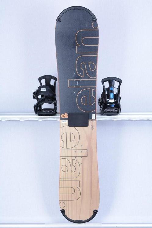 140 145 cm snowboard ELAN EXPLORE R, black/wood/orange, Sport en Fitness, Snowboarden, Gebruikt, Board, Verzenden