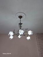 Luster bruin met gouden details led lampjes inclusief, Huis en Inrichting, Lampen | Kroonluchters, Ophalen, Gebruikt, Metaal