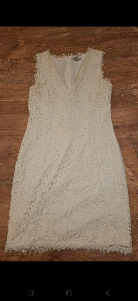 Jurk, Kleding | Dames, Jurken, Gedragen, Maat 38/40 (M), Wit, Ophalen of Verzenden