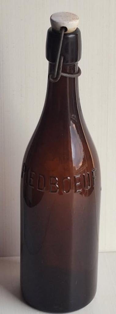 Belle ancienne bouteille de Piedboeuf Jupille 1959, Verzamelen, Biermerken, Gebruikt, Flesje(s), Jupiler, Ophalen of Verzenden