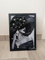 Handgemaakte Wanddecoratie met 3D Papieren Bloemen – A4, Maison & Meubles, Enlèvement ou Envoi