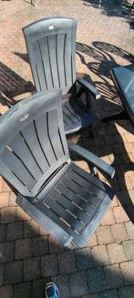 Tuintafel en stoelen, Enlèvement, Utilisé, Rectangulaire, Plastique