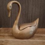 Beau vieux cygne en cuivre avec espace de rangement,, Envoi, Cuivre