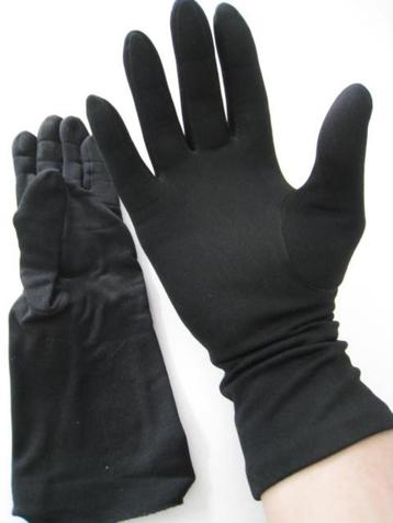 Dameshandshoenen, stof, zwart, maat 7 3/4, nooit gebruikt, Kleding | Dames, Ophalen of Verzenden