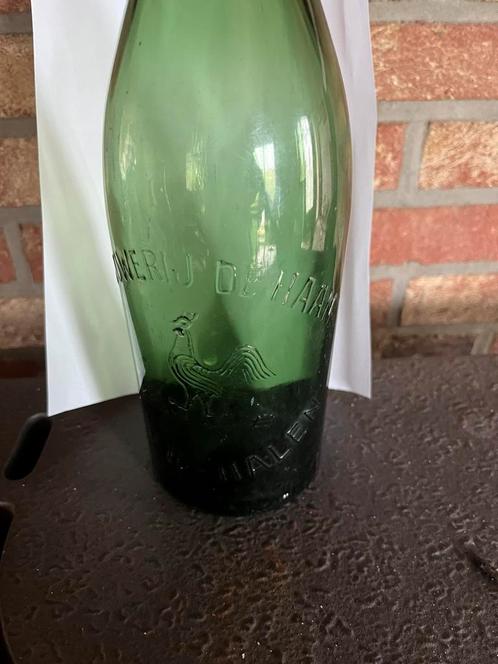 Oude glazen bierfles, Verzamelen, Biermerken, Zo goed als nieuw, Ophalen