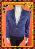 Blazer dames 38. H&M, Vêtements | Femmes, Vestes & Costumes, Enlèvement ou Envoi, Porté, Bleu, Manteau