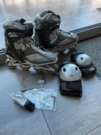 Inline skates Fila Helix 56 (2x gebr) mt 45,5 + bescherming, Sport en Fitness, Verstelbaar, Heren, Nieuw, Inline skates 4 wielen