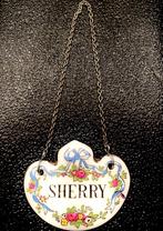 Engels decanter - karaf label Sherry bone china, Antiquités & Art, Antiquités | Céramique & Poterie, Enlèvement ou Envoi