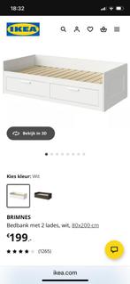 IKEA Brimnes bedbank wit, Huis en Inrichting, Ophalen, Wit, Tweepersoons, Zo goed als nieuw